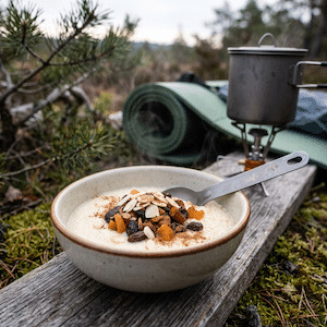 Grießbrei mit Mandeln und Trockenfrüchten rezept